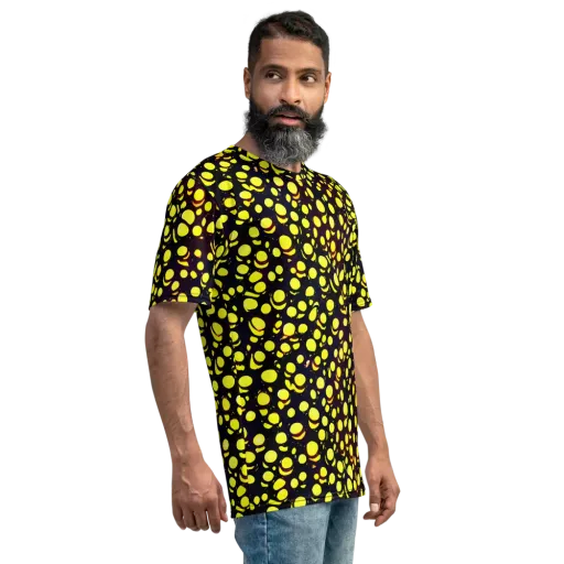 Luminous Scatter on a Men's Crew Neck T-Shirt