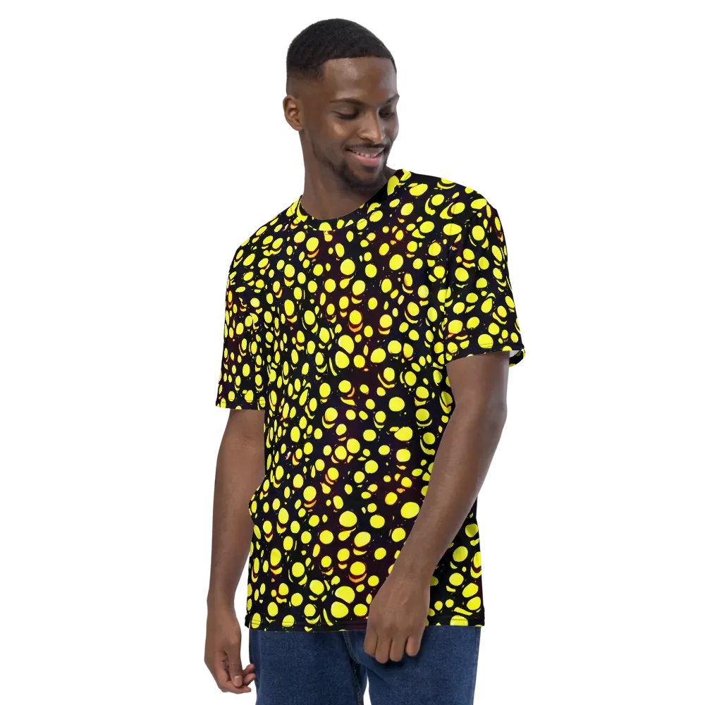 Luminous Scatter on Men's Crew Neck T-Shirt — Left
