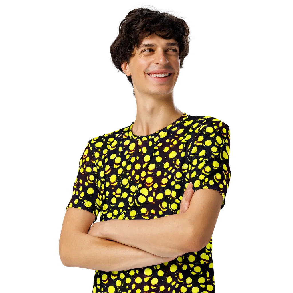 Luminous Scatter on Men's Crew Neck T-Shirt — Left Front
