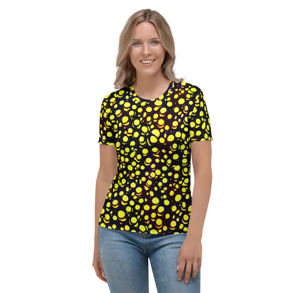Luminous Scatter on Women's Crew Neck T-Shirt — Front