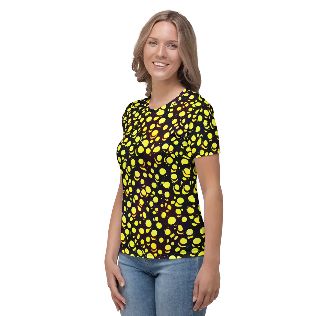Luminous Scatter on Women's Crew Neck T-Shirt — Left
