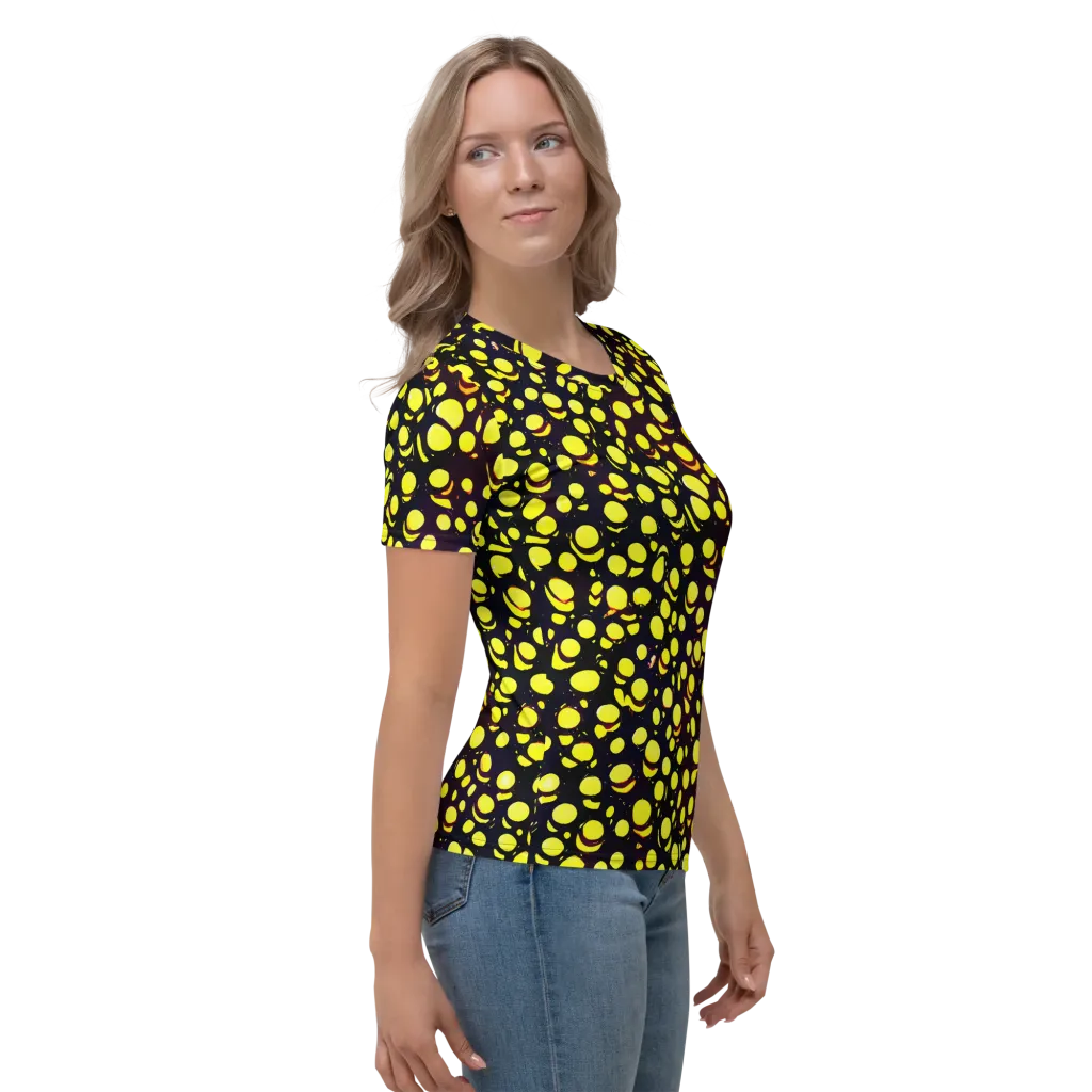 Luminous Scatter on Women's Crew Neck T-Shirt — Right