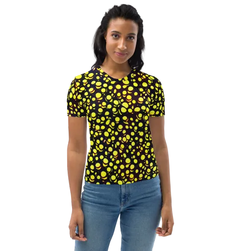 Luminous Scatter on a Women's Crew Neck T-Shirt