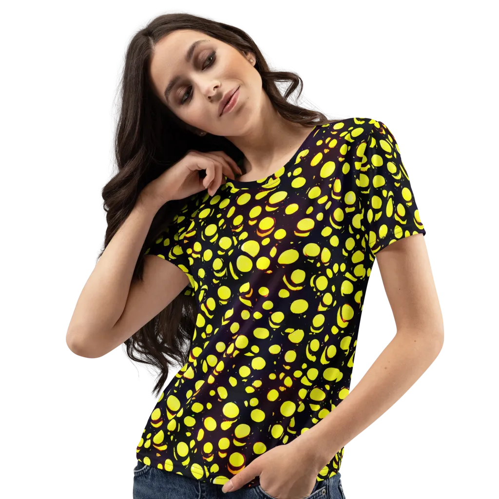 Luminous Scatter on Women's Crew Neck T-Shirt — Left Front