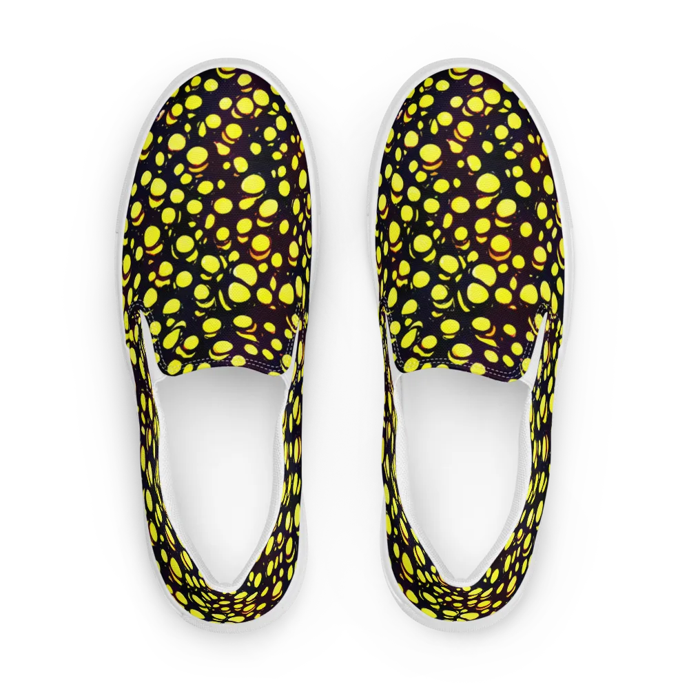 Luminous Scatter on Men's Slip-On Canvas Shoes — Front