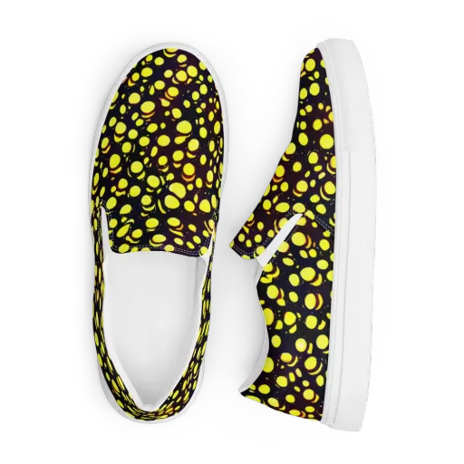 Luminous Scatter on a Men's Slip-On Canvas Shoes