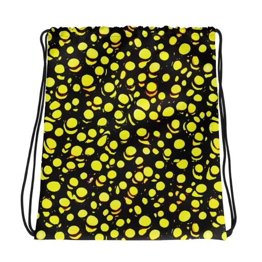 Luminous Scatter on a Drawstring Bag