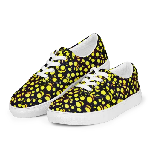 Luminous Scatter on a Men's Lace-Up Canvas Shoes