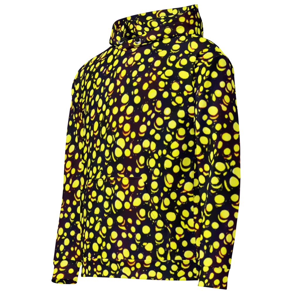 Luminous Scatter on Cotton Hoodie — Left Front