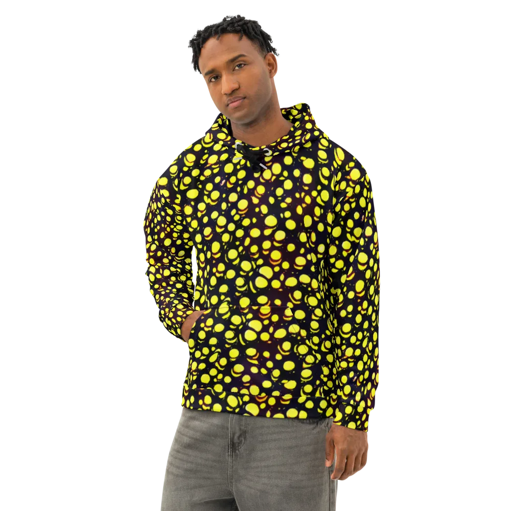 Luminous Scatter on Cotton Hoodie — Left Front