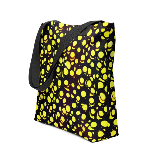 Luminous Scatter on a Tote Bag