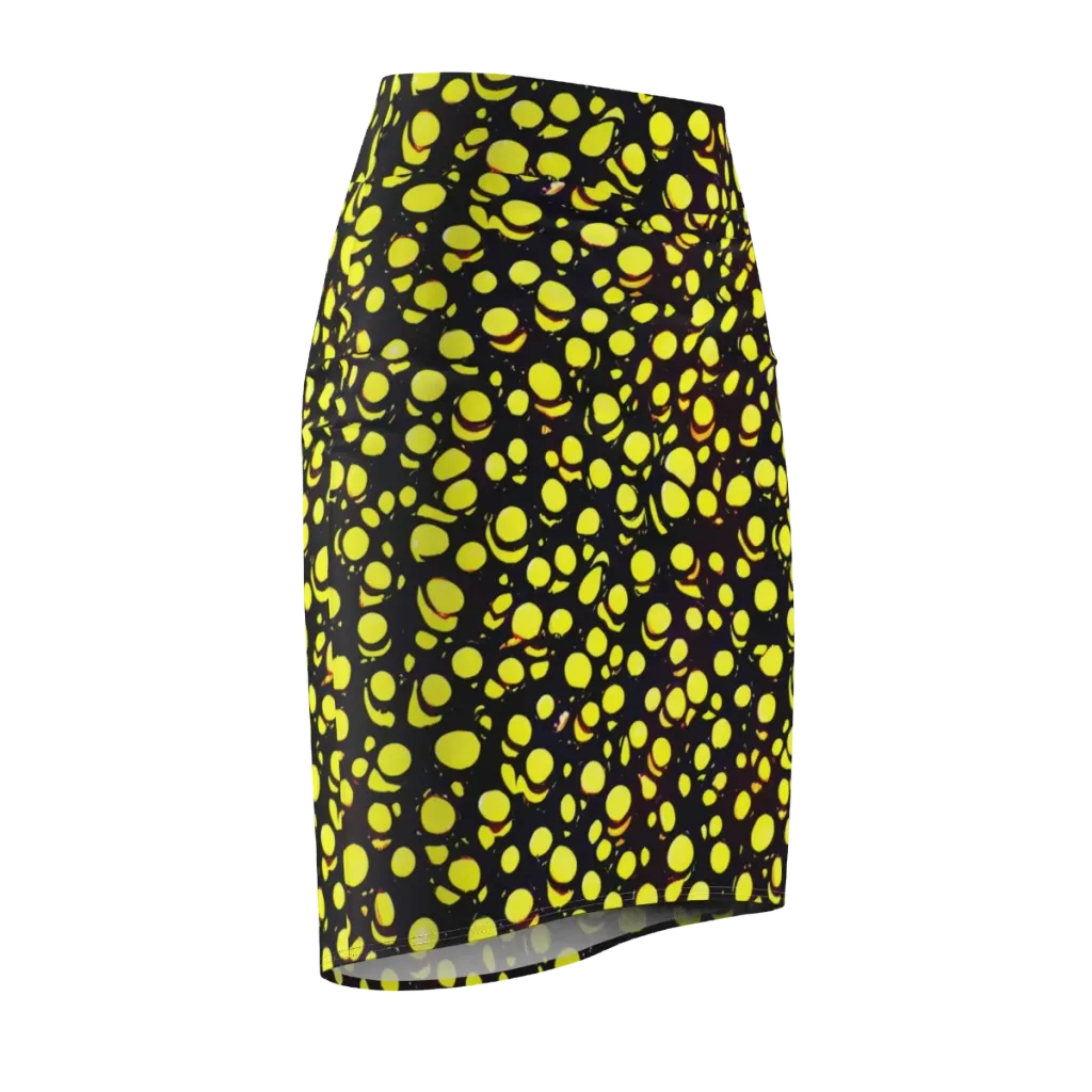 Luminous Scatter on Pencil Skirt — Front Side