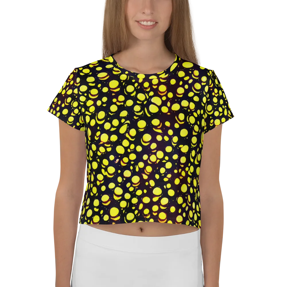 Luminous Scatter on Crop Tee — Front