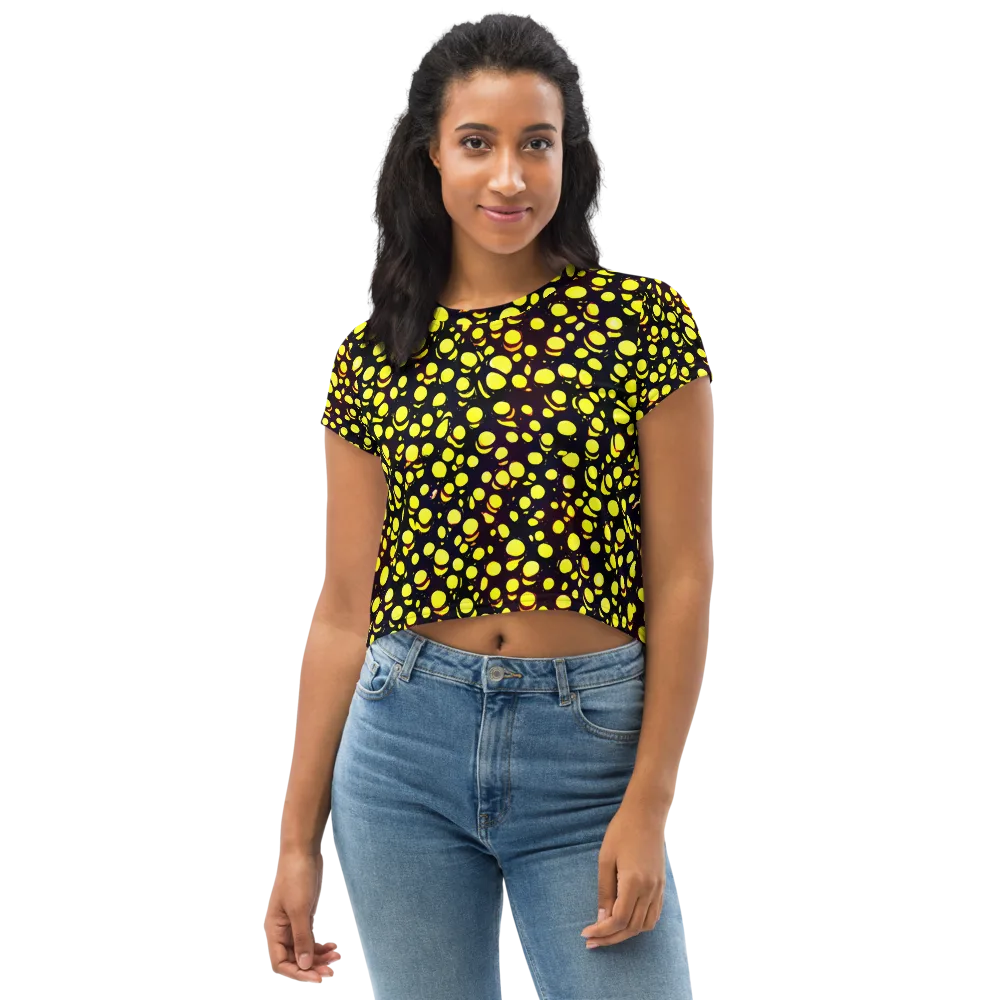 Luminous Scatter on Crop Tee — Front