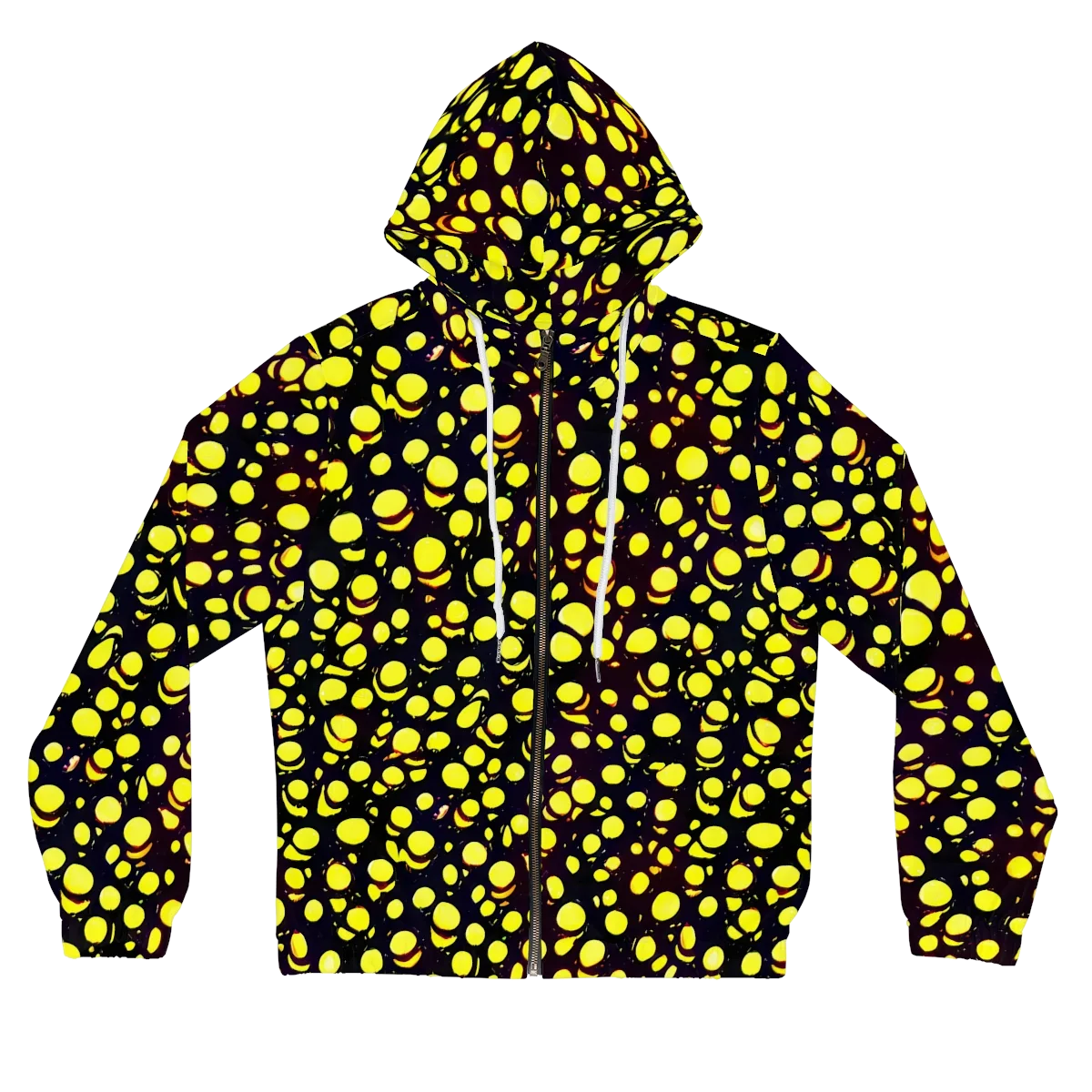 Luminous Scatter on Women's Full-Zip Hoodie — Front