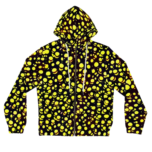 Luminous Scatter on a Women's Full-Zip Hoodie