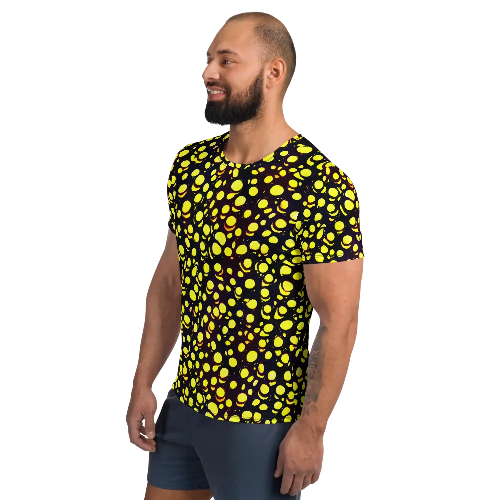 Luminous Scatter on Men's Athletic T-Shirt — Left