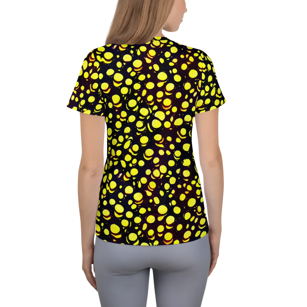 Luminous Scatter on Women's Athletic T-Shirt — Back