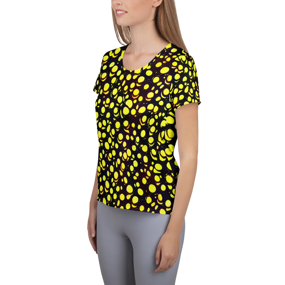 Luminous Scatter on Women's Athletic T-Shirt — Left