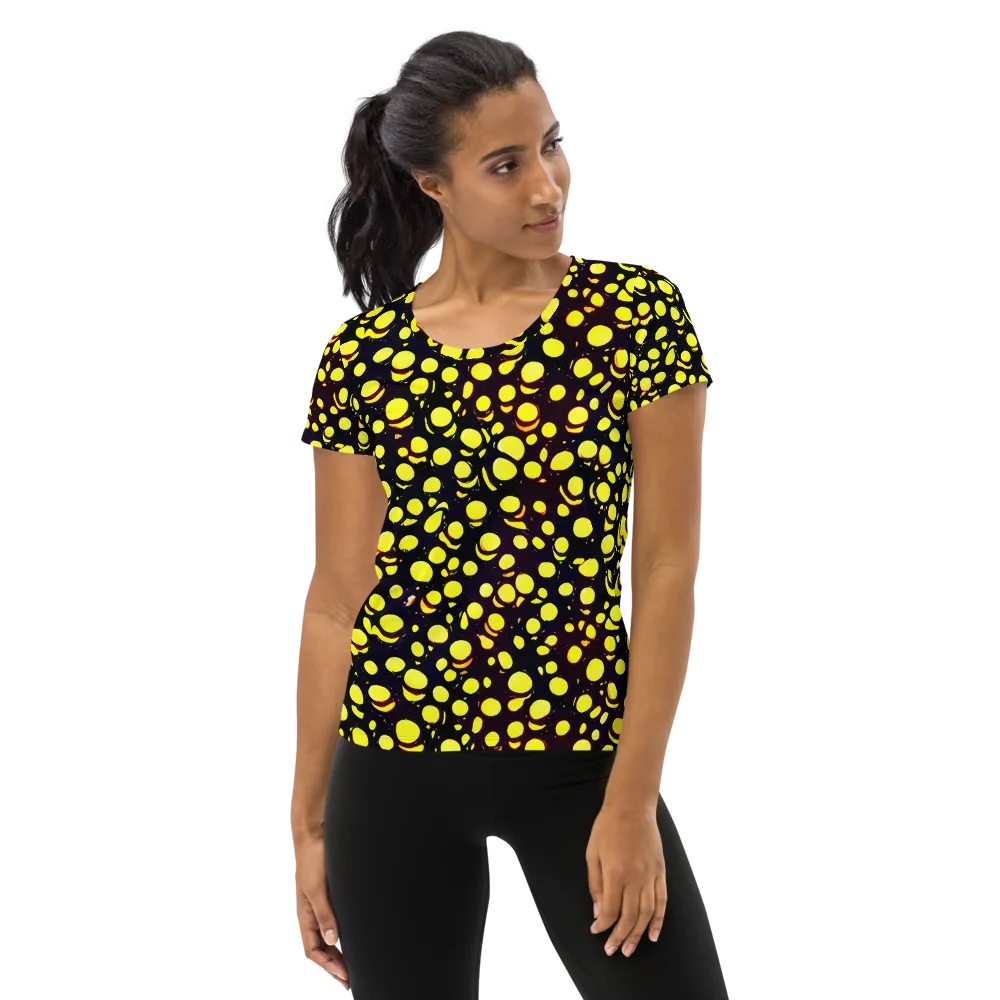 Luminous Scatter on Women's Athletic T-Shirt — Front