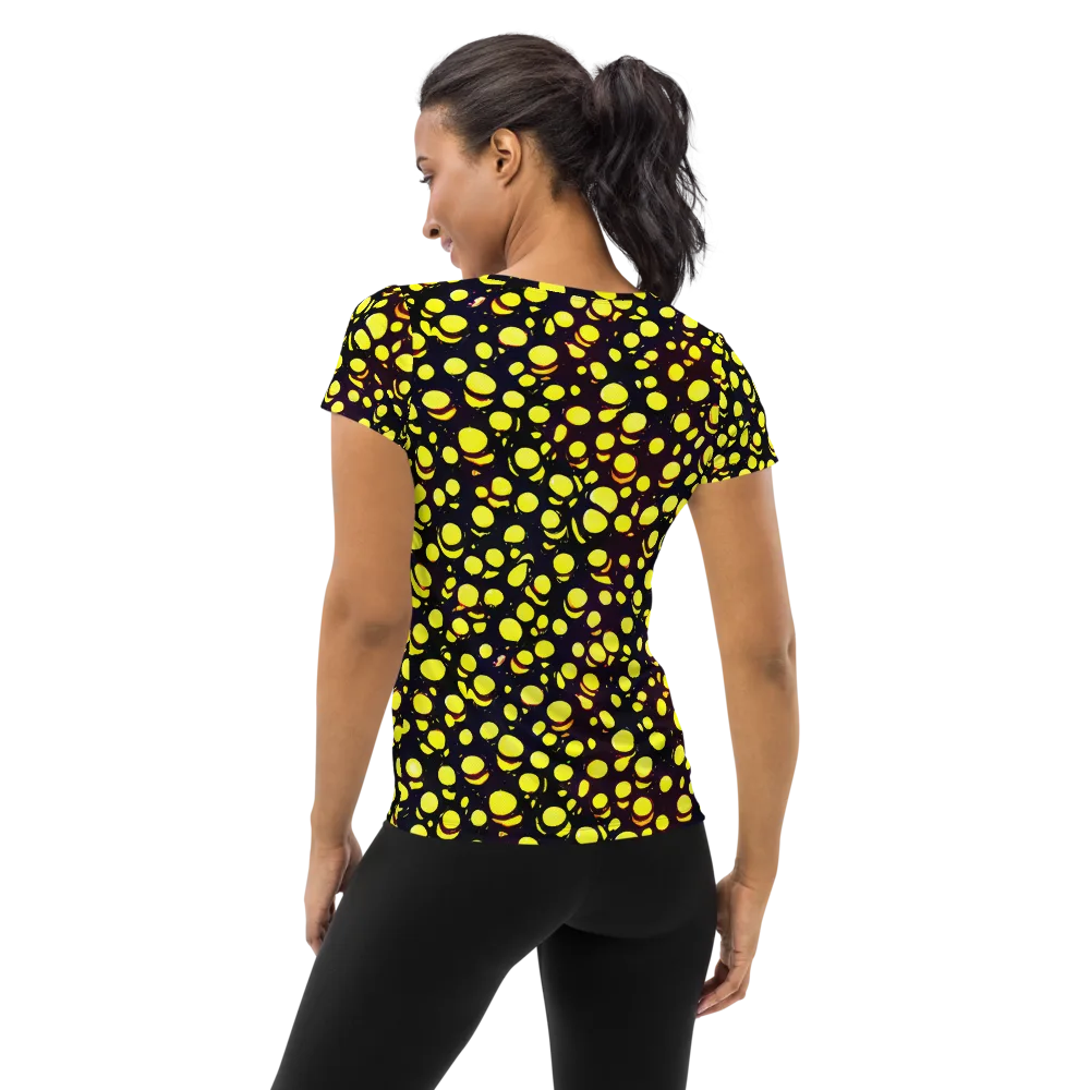 Luminous Scatter on Women's Athletic T-Shirt — Back