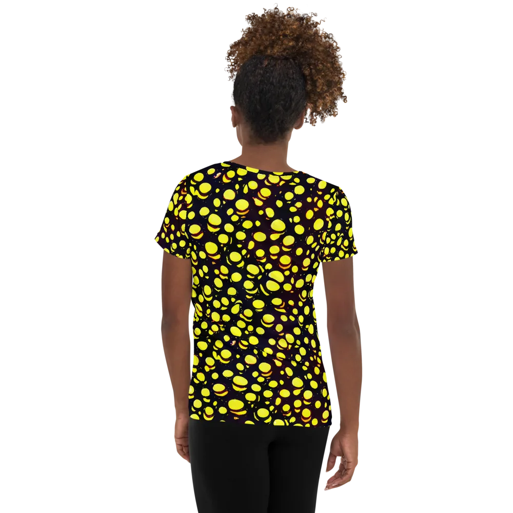 Luminous Scatter on Women's Athletic T-Shirt — Back