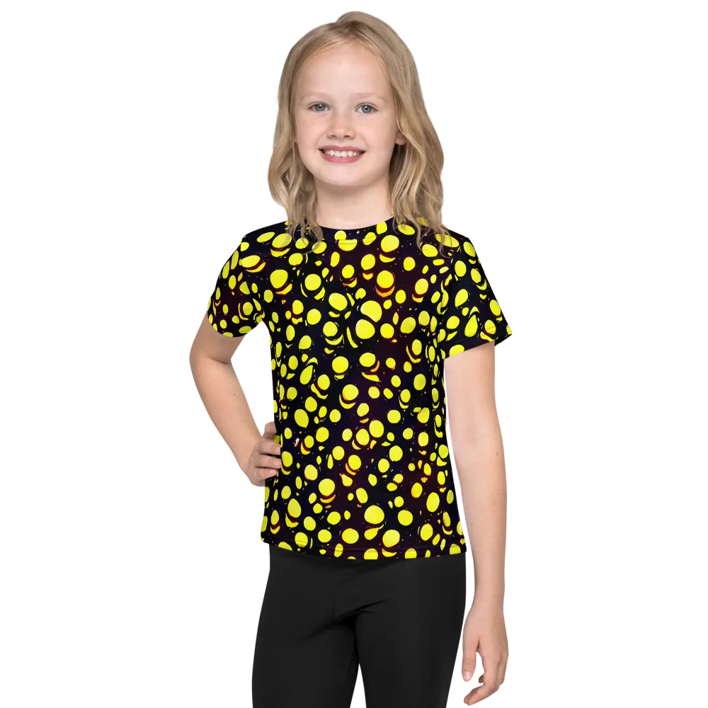 Luminous Scatter on Kids Crew Neck T-Shirt — Front