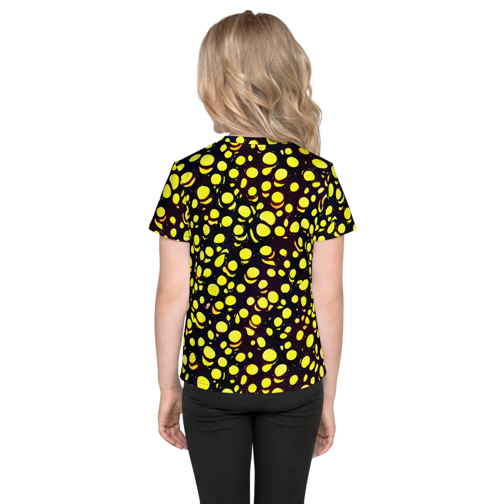 Luminous Scatter on Kids Crew Neck T-Shirt — Back