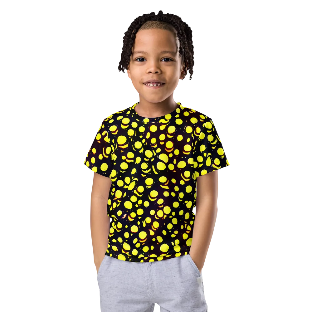 Luminous Scatter on Kids Crew Neck T-Shirt — Front