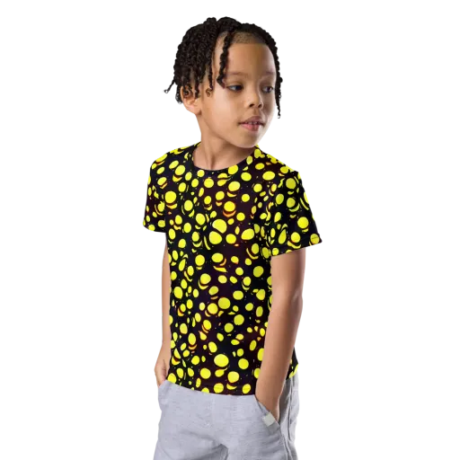 Luminous Scatter on a Kids Crew Neck T-Shirt