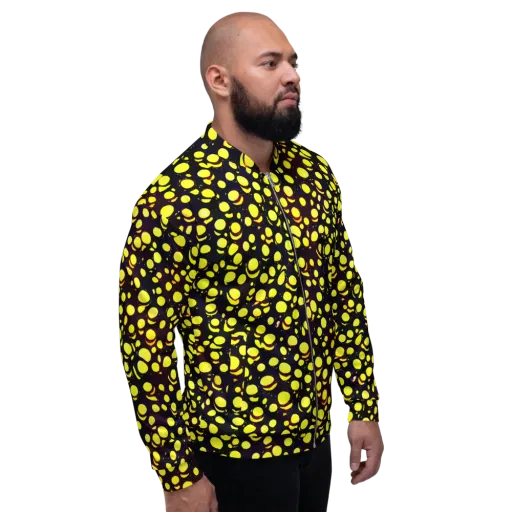 Luminous Scatter on a Bomber Jacket