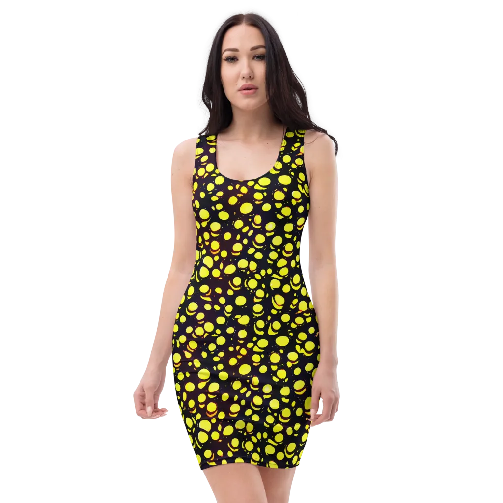 Luminous Scatter on Bodycon Dress — Front