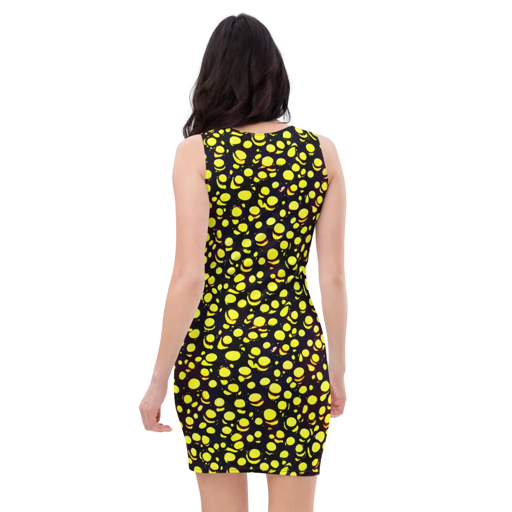 Luminous Scatter on Bodycon Dress — Back