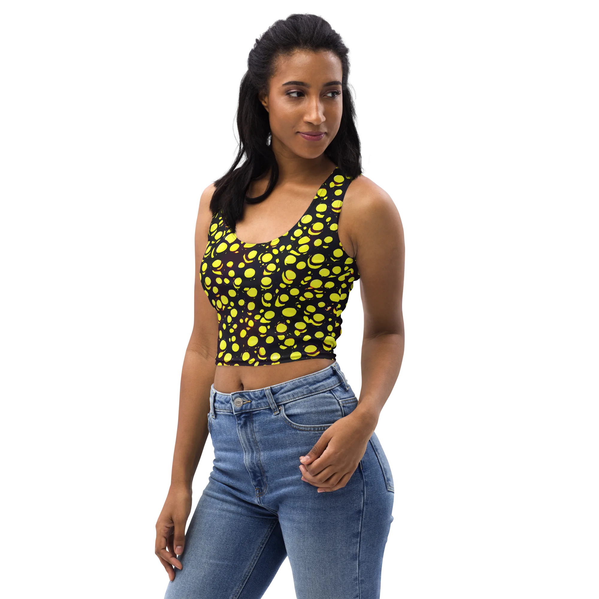 Luminous Scatter on Crop Top — Left Front