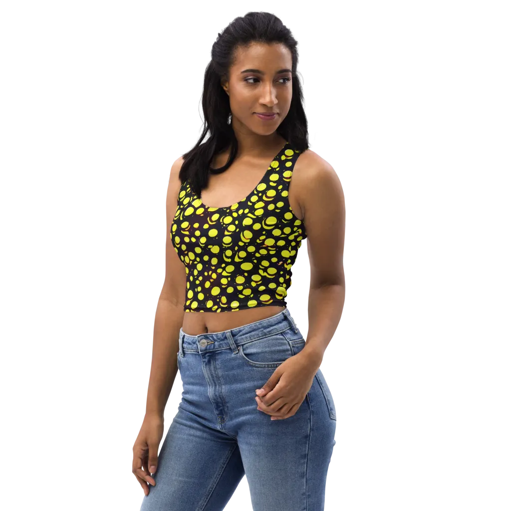 Luminous Scatter on Crop Top — Left Front