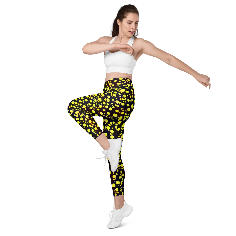 Luminous Scatter on Leggings with Pockets — Left Front