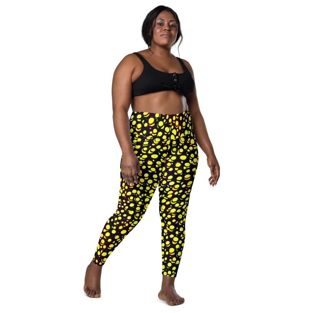 Luminous Scatter on Leggings with Pockets — Front