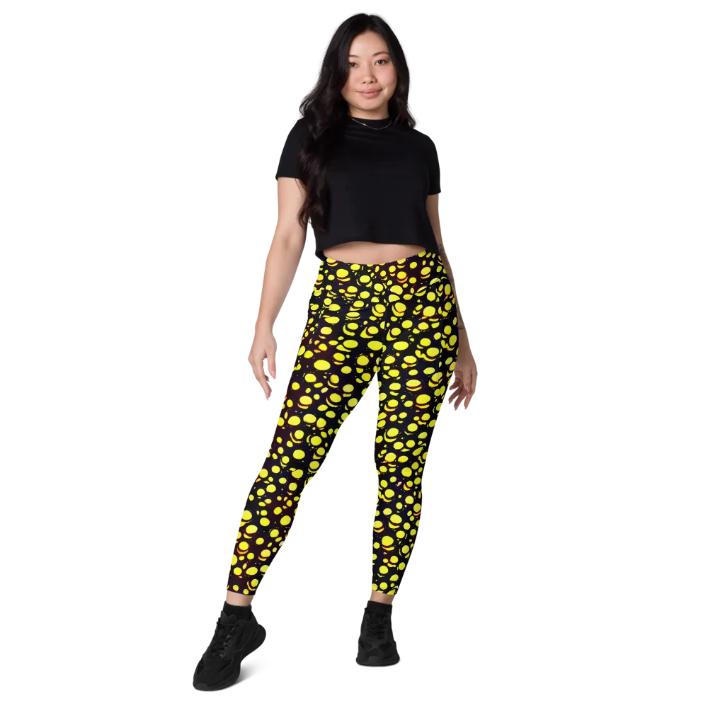 Luminous Scatter on Leggings with Pockets — Front