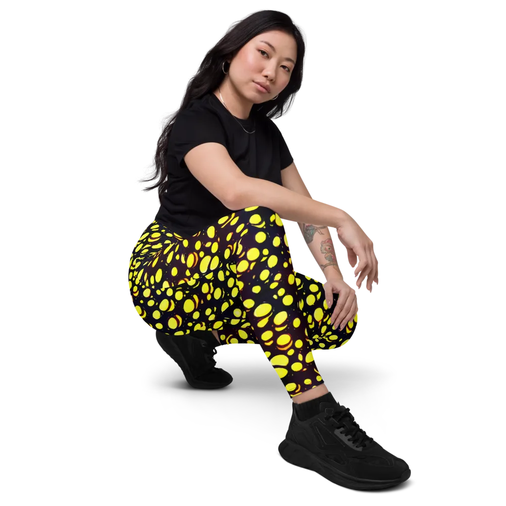 Luminous Scatter on Leggings with Pockets — Right Front
