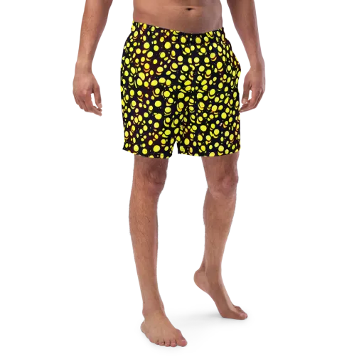 Luminous Scatter on a Swim Trunks