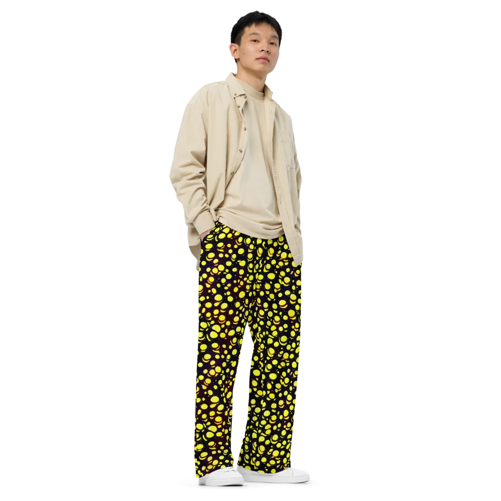 Luminous Scatter on Wide-Leg Pants — Right Front