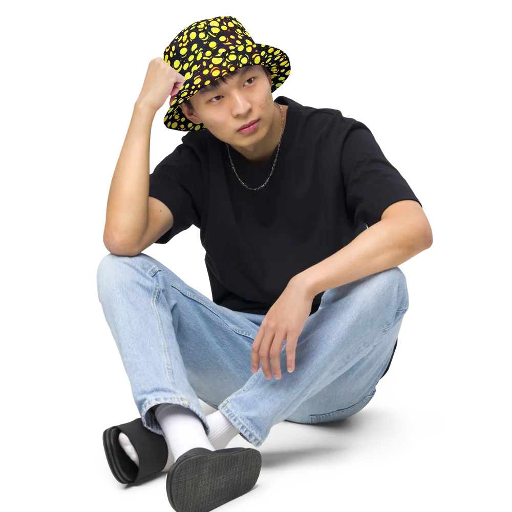 Luminous Scatter on Reversible Bucket Hat — Front 2 Inside