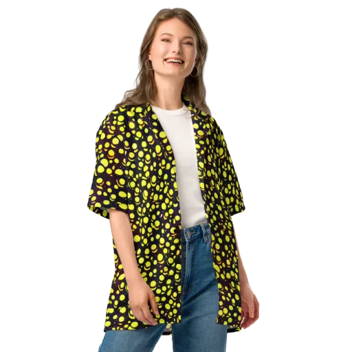 Luminous Scatter on a Button Shirt