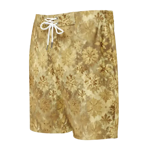 Champagne Damask on a Men's Board Shorts