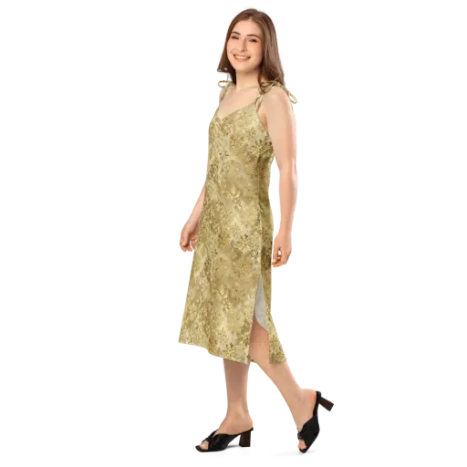 Champagne Damask on a Slip Dress