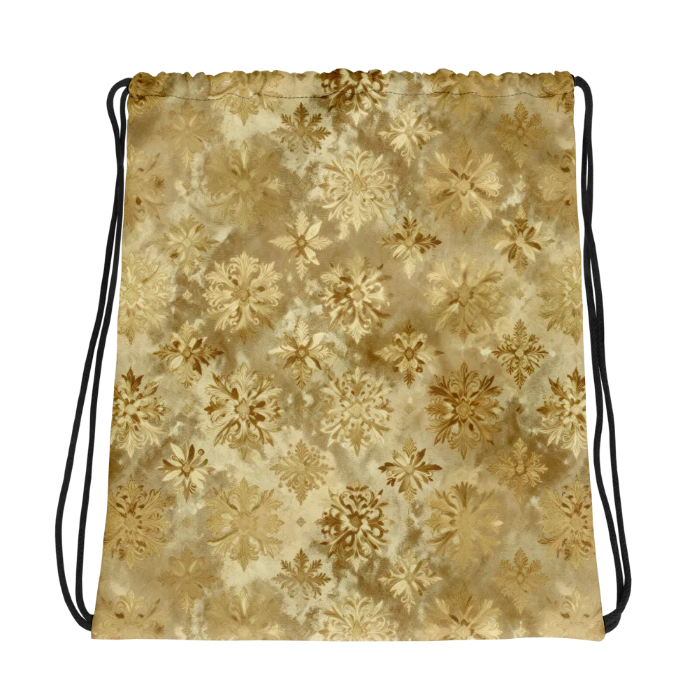 Champagne Damask on Drawstring Bag — Photo