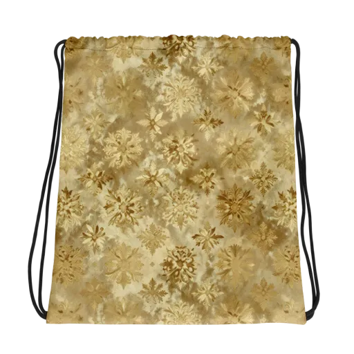 Champagne Damask on a Drawstring Bag