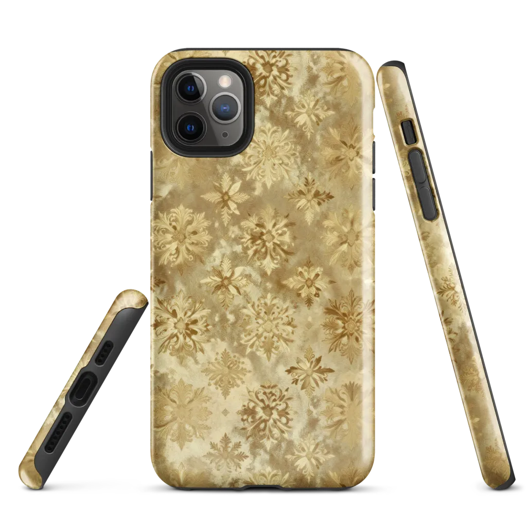 Champagne Damask on Tough Case for iPhone® — Front