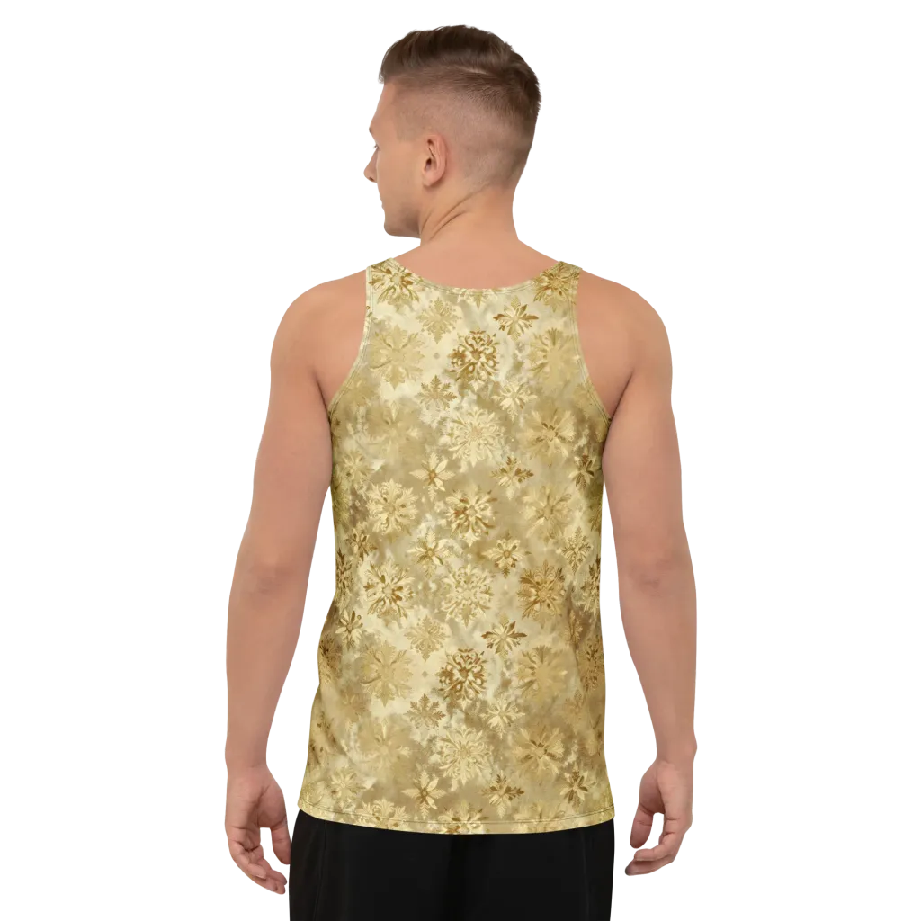 Champagne Damask on Men's Tank Top — Back