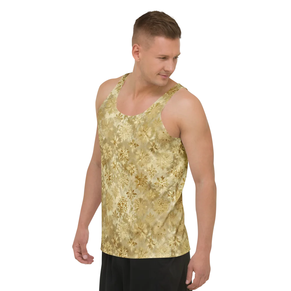 Champagne Damask on Men's Tank Top — Left Front